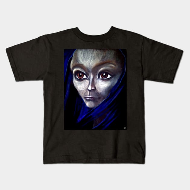 Jrooti&#39;s Blue Silk Scarf Kids T-Shirt by SandiaOFC